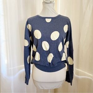 Blue and white dotted Sweater Size Medium